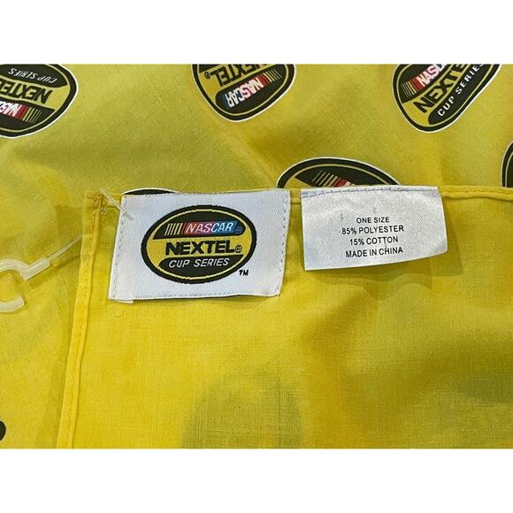 NASCAR Racing Nextel Cup Series Bandana Scarf Yellow Cotton Blend - Picture 3 of 3